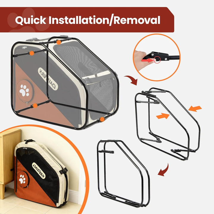 Faltbare Hunde Transportbox für Auto & Reisen, Tragbare Softbox für kleine & mittelgrosse Hunde, 1-M