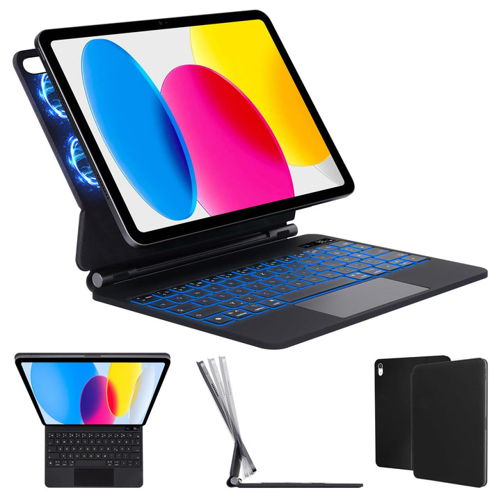 SOPPY Bluetooth Tastaturhülle mit Trackpad für iPad A16 11 Gen. 2025(A3354/A3355/A3356), 10,9 Zoll i