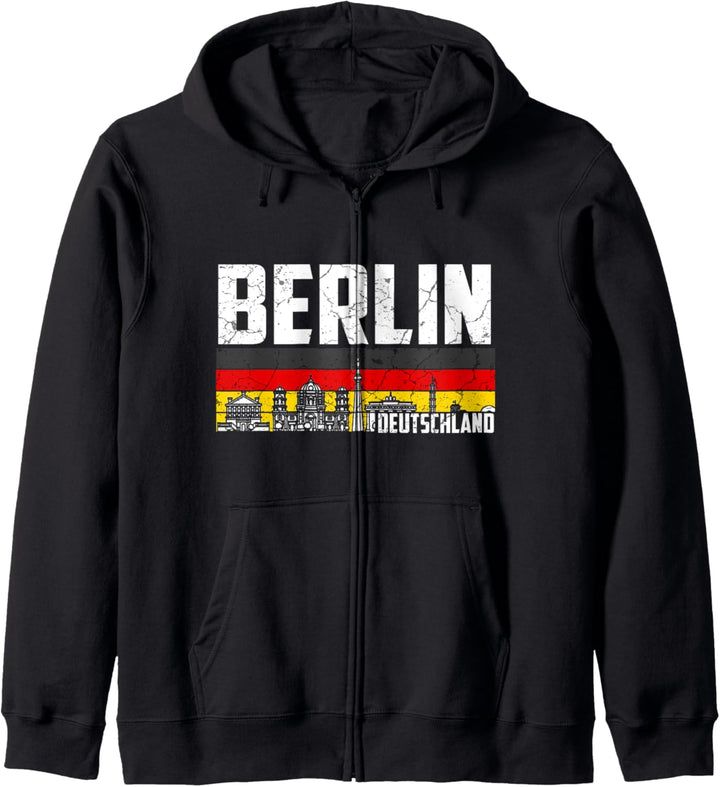 Mein Berlin Skyline Deutschland Heimat Stadt Kapuzenjacke