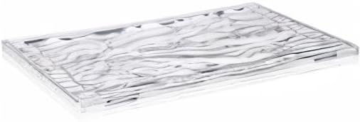 Kartell 01210B4 Dune Tablett, Plastik, kristall, 55 x 38 x 3 cm Grande Cristallo, Grande Cristallo