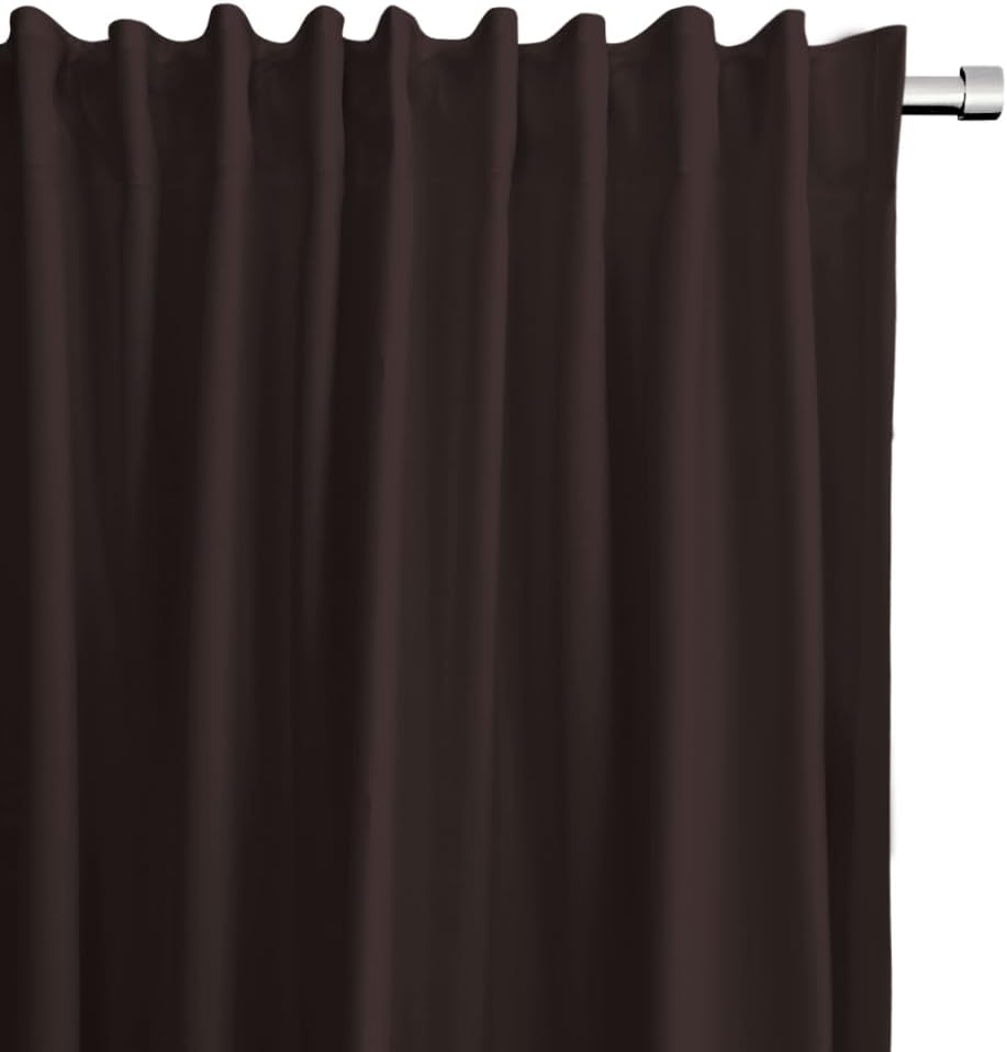 Rollmayer Vorhänge 2er Vivid Braun 28 135x175cm mit Tunnelband | Hochwertig, Blickdicht, Uni einfarb