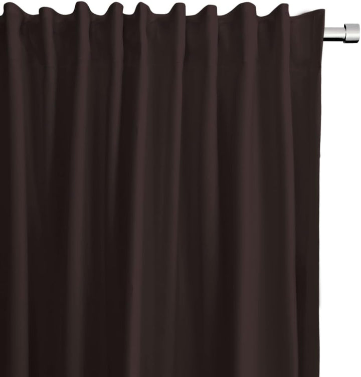 Rollmayer Vorhänge 2er Vivid Braun 28 135x175cm mit Tunnelband | Hochwertig, Blickdicht, Uni einfarb
