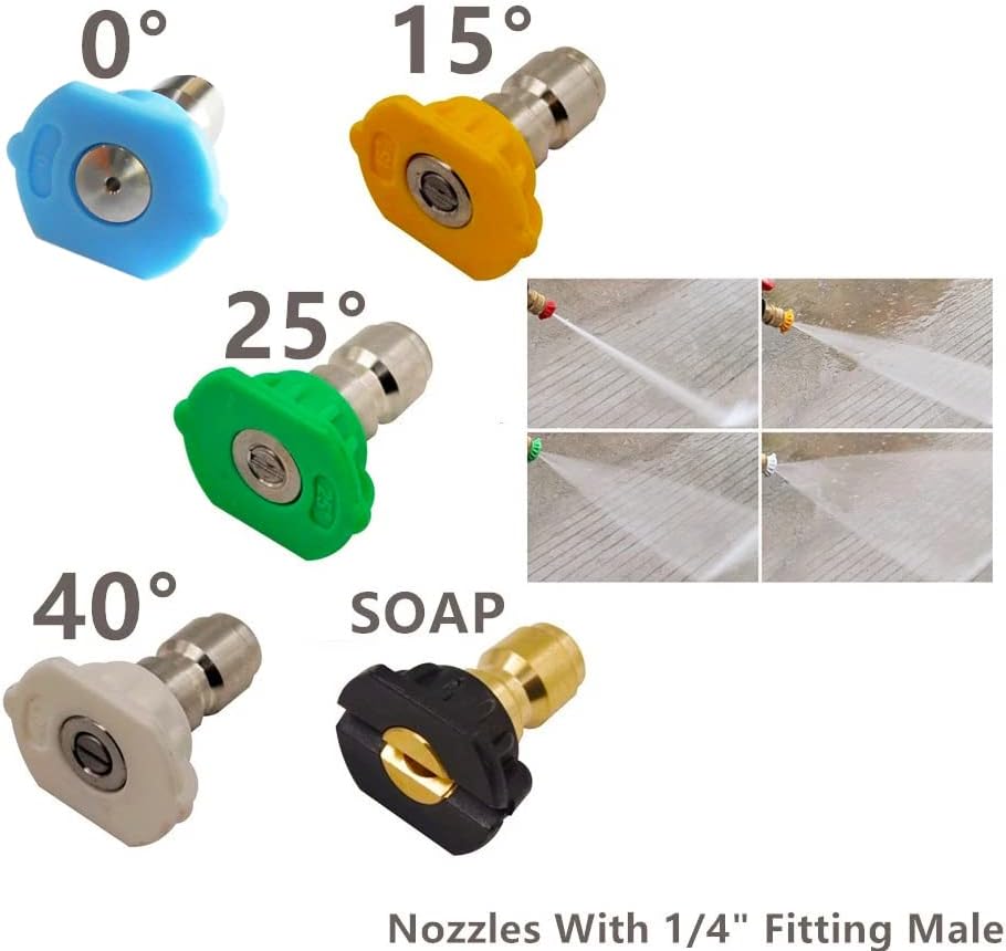 30 Grad Winkel Verlängerungen 35 cm für Hochdruckreiniger, Sprühdüsen für Hochdruckreiniger, 1/4 Sch