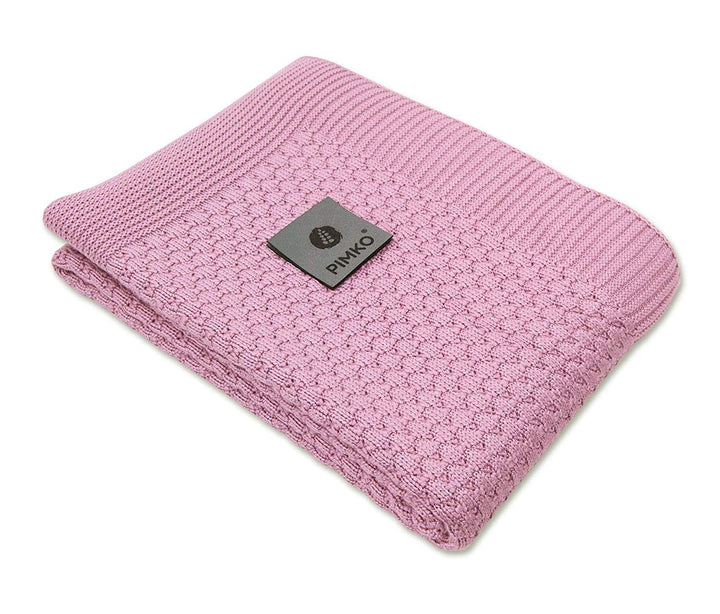PIMKO 100% Bambus Babydecke Strickdecke Kuscheldecke für Jungen und Mädchen Schmusedecke super weich
