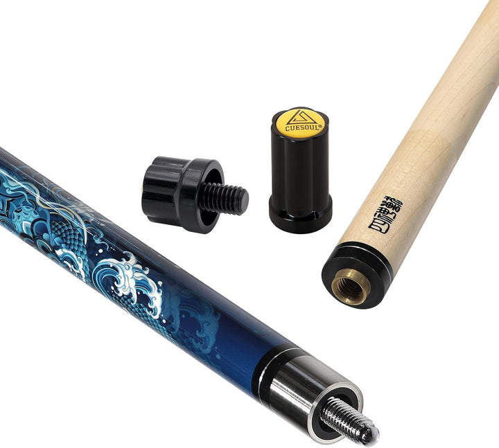 CUESOUL mythologische Symbole 58 Zoll 19oz Pool Cue Stick, 13mm TIPP xuanwu, xuanwu