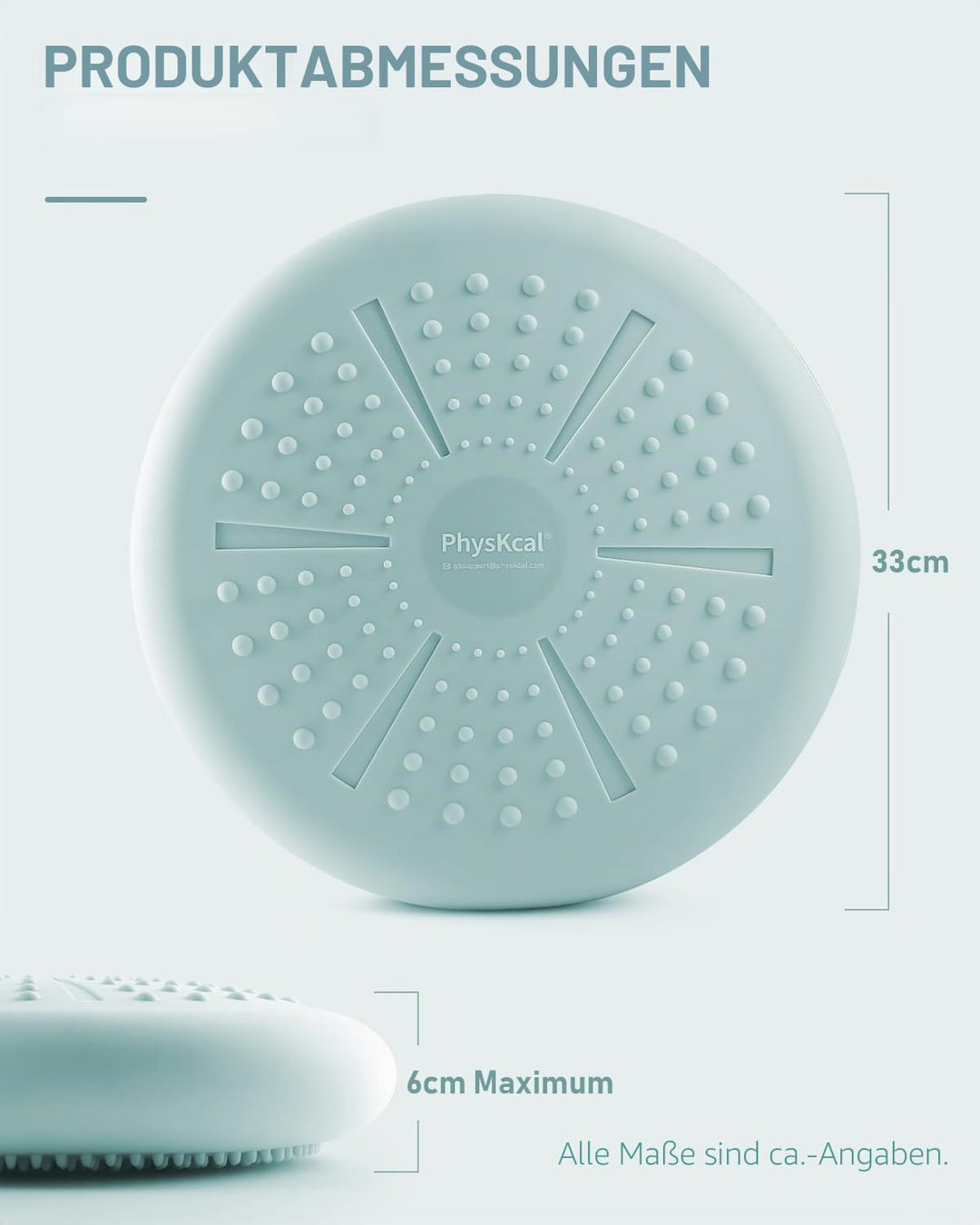 Balance Kissen Mit Pumpe, Comfy-Touch, 33cm Durchmesser, Wackel-Stabilitätskissen für Physiotherapie