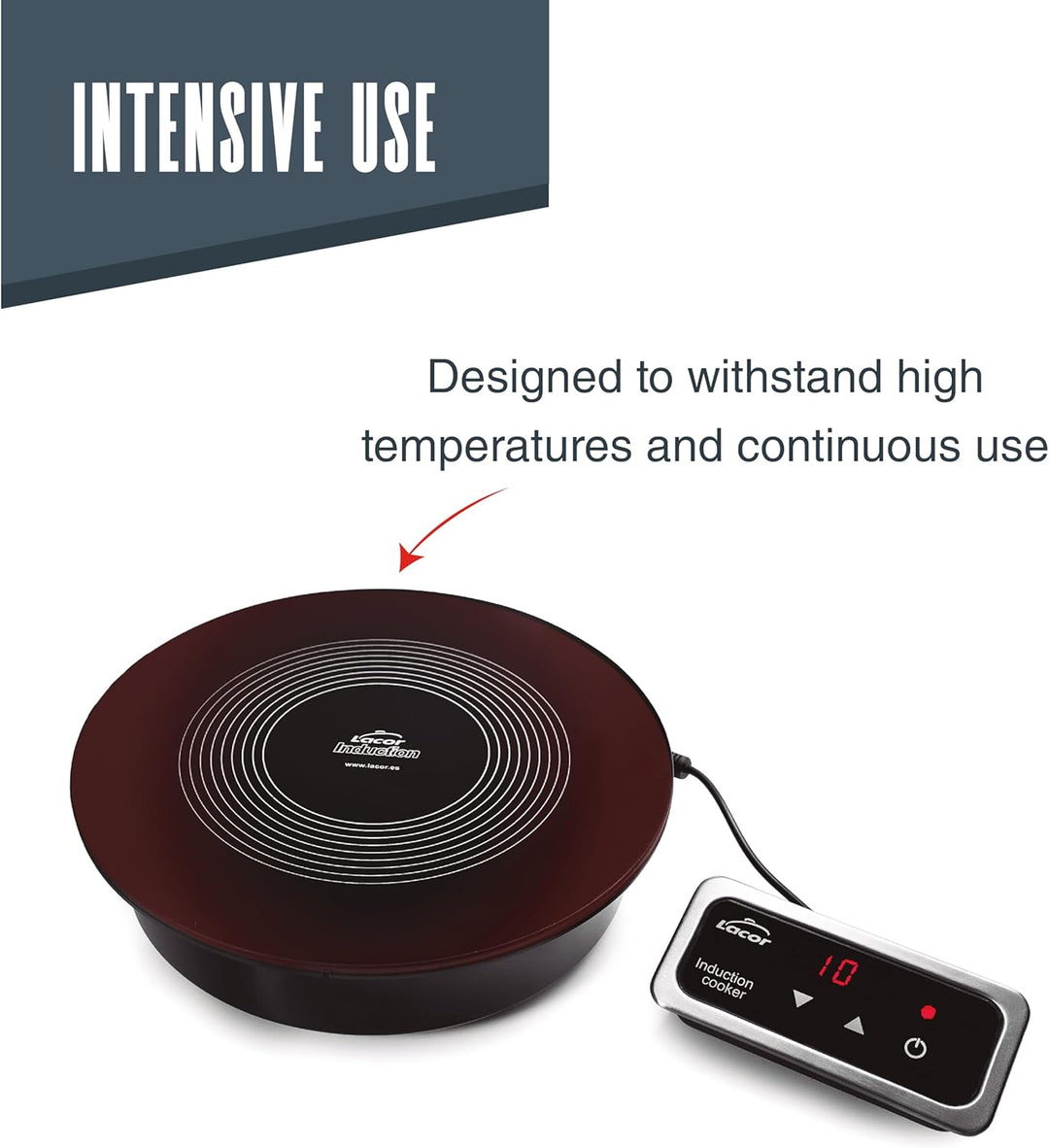Lacor 69139 Induktionskochfeld 18 cm 700 W mit Regler