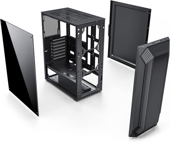 EMPIRE GAMING - PC-Gehäuse Gamer Ruby – ARGB Mittelgrosser Tower ATX, MATX, ITX – Netzblende – Seite