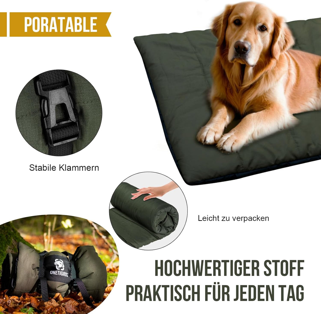 OneTigirs Hundedecke Maschinenwaschbar, Hundematte Komfort und Weichheit Hundebett für Reise Camping