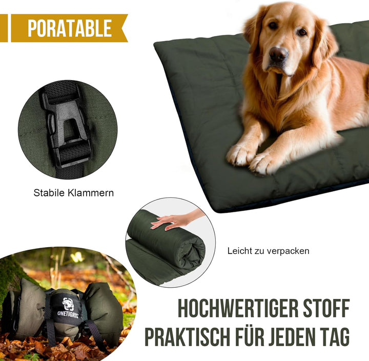 OneTigirs Hundedecke Maschinenwaschbar, Hundematte Komfort und Weichheit Hundebett für Reise Camping