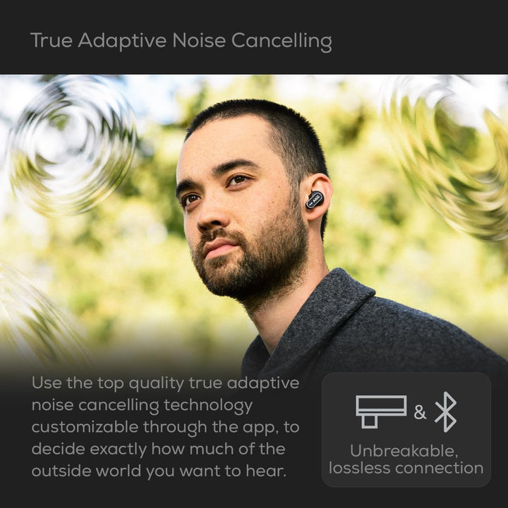 AKG N5 Hybrid TWS Headset – Kabelloser kristallklarer Sound, True Adaptive Noise Cancelling, Zoom-ze