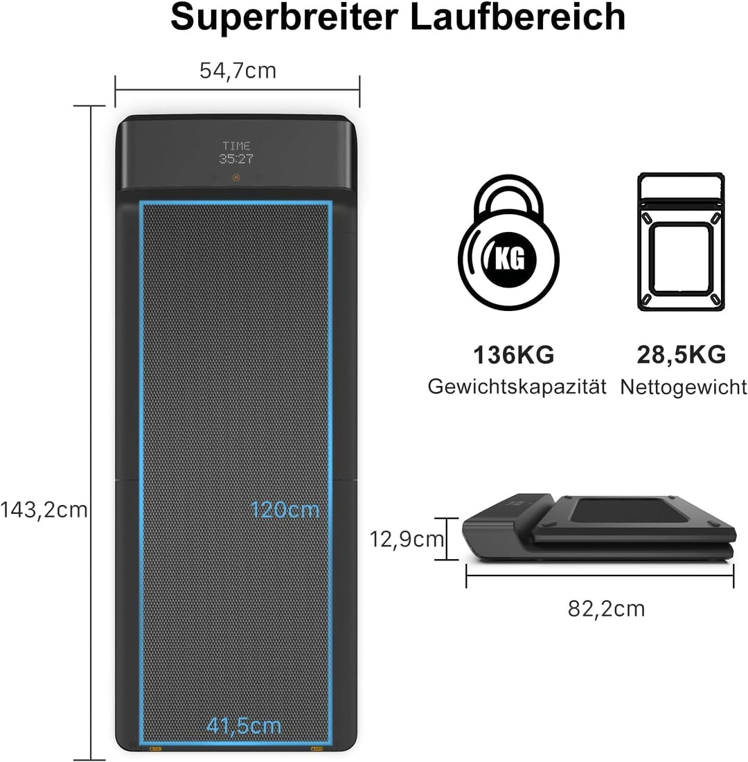WalkingPad by KingSmith Z1, P1, A1 Pro, Z3 Hybrid+ Walking-Pad Laufband für Zuhause Büro klappbar (j