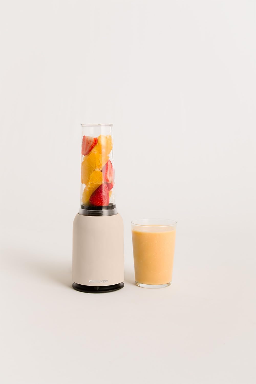 CREATE/MOI/Standmixer Sand/Mixer für Smoothies und Milchshakes, 400ml Glas, BPA-frei, tragbar, Edels