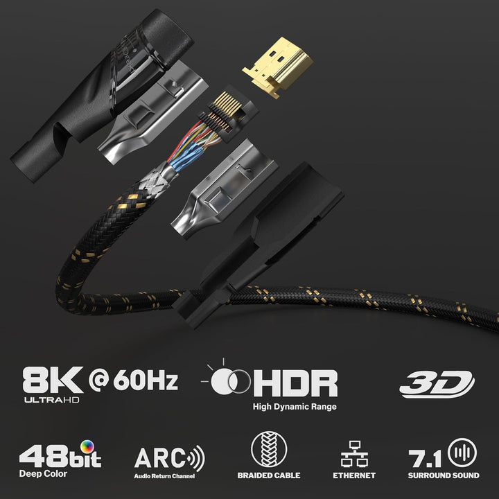 KabelDirekt – 4K HDMI-Kabel – 7,5m – In Deutschland entwickelt – Bruchfeste Nylon-Ummantelung (4K@60