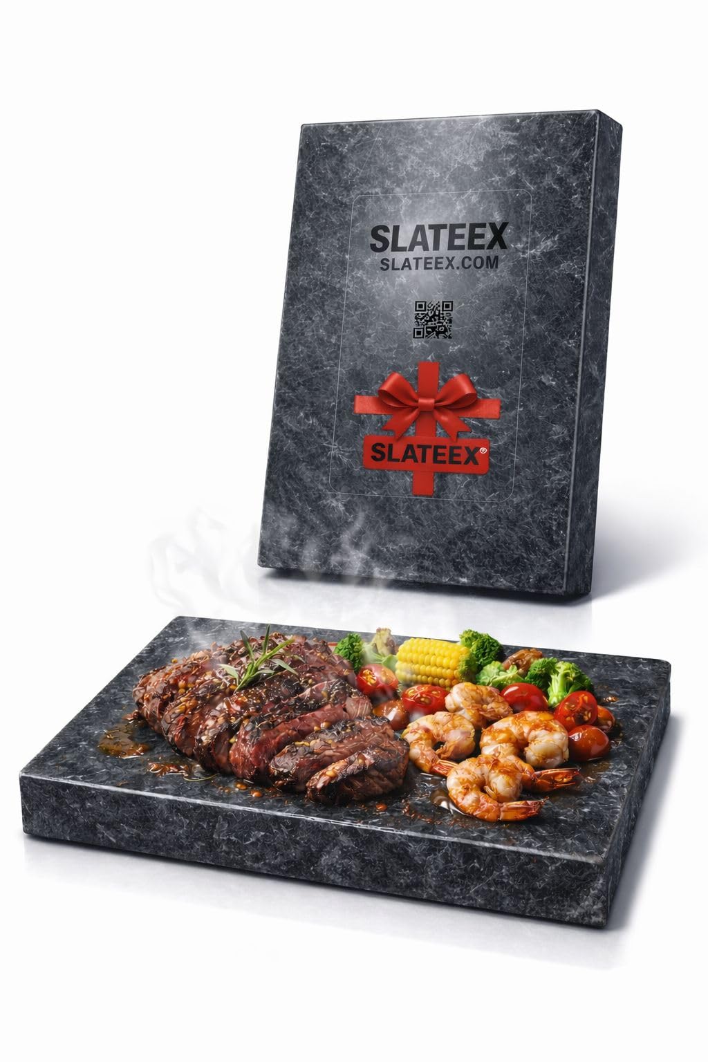 Naturstein-Grillplatte aus Speckstein 20×30×3 cm – Hitzebeständige Kochfläche zum Grillen, Braten &
