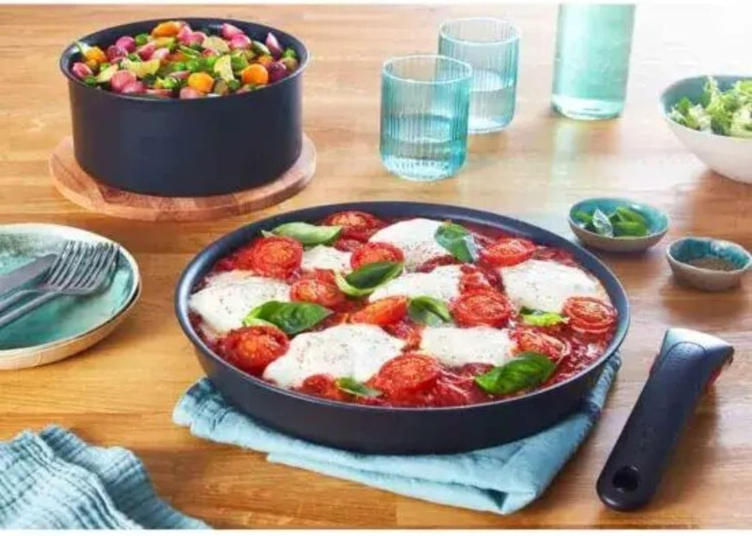 TEFAL Ingenio L1549042 Easy Cook & Clean Bratpfannen & Töpfe mit Antihaftbeschichtung, 10 Stück, Sch