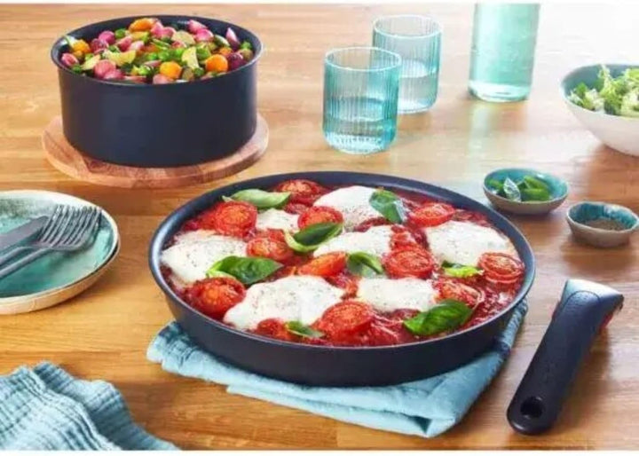 TEFAL Ingenio L1549042 Easy Cook & Clean Bratpfannen & Töpfe mit Antihaftbeschichtung, 10 Stück, Sch