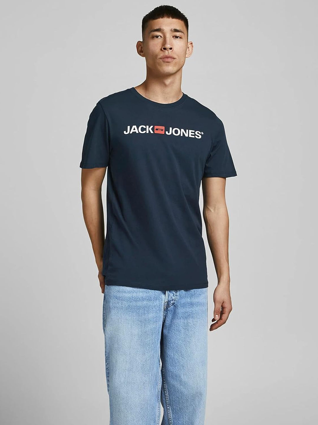 JACK &amp; JONES Herren T-Shirt mit Aufdruck im Vorteilspack mit Rundhals, JJECORP Logo Tee SS Crew Neck