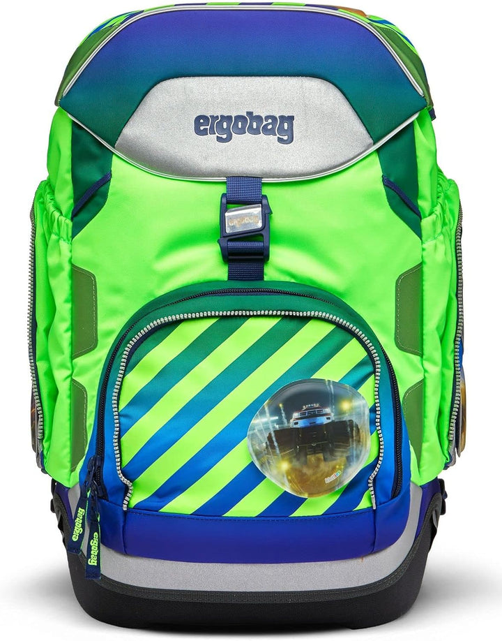 ergobag Pack Neo - Schulrucksack Set 6tlg. TruckBär - Blau Einheitsgrösse