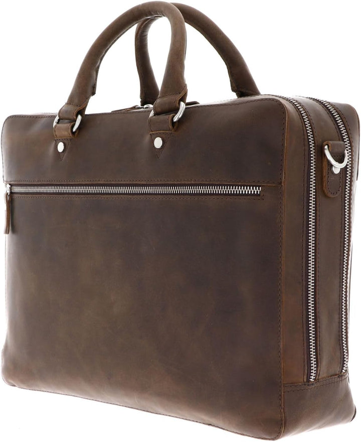 Leonhard Heyden Salisbury - Aktentasche 2 Fächer Leder 16" 39 cm braun