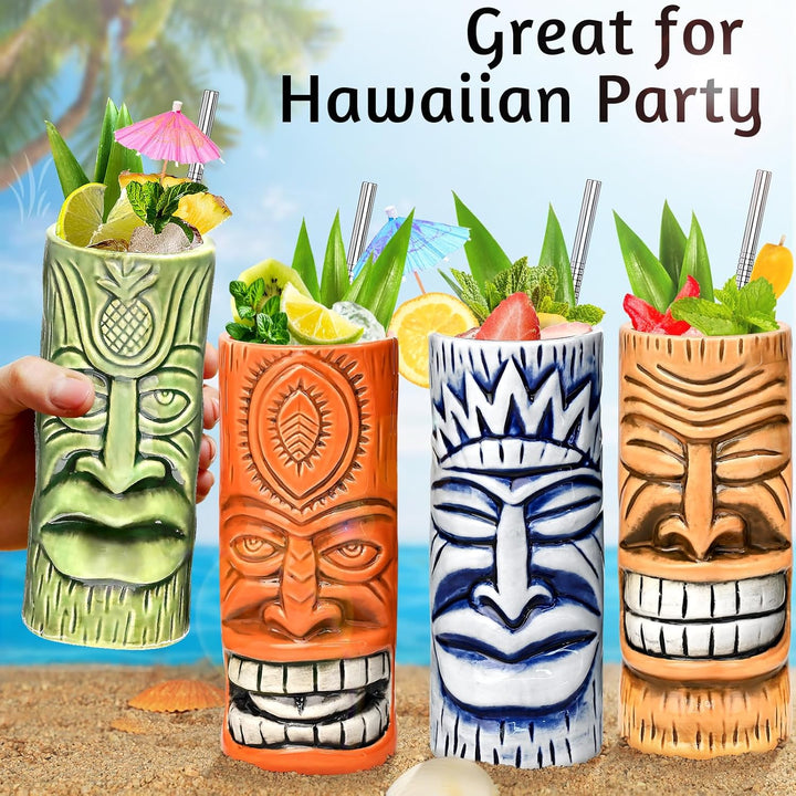 SuproBarware Tiki Mugs Set of 4 (TJB4-4), Tjb4-4