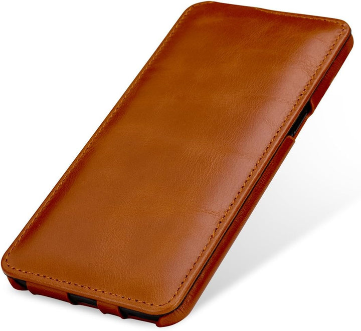 STILGUT UltraSlim Case Hülle Leder-Tasche kompatibel mit OnePlus 5T, Cognac, Cognac