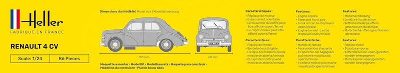 Heller 80762 Modellbausatz Renault 4 CV