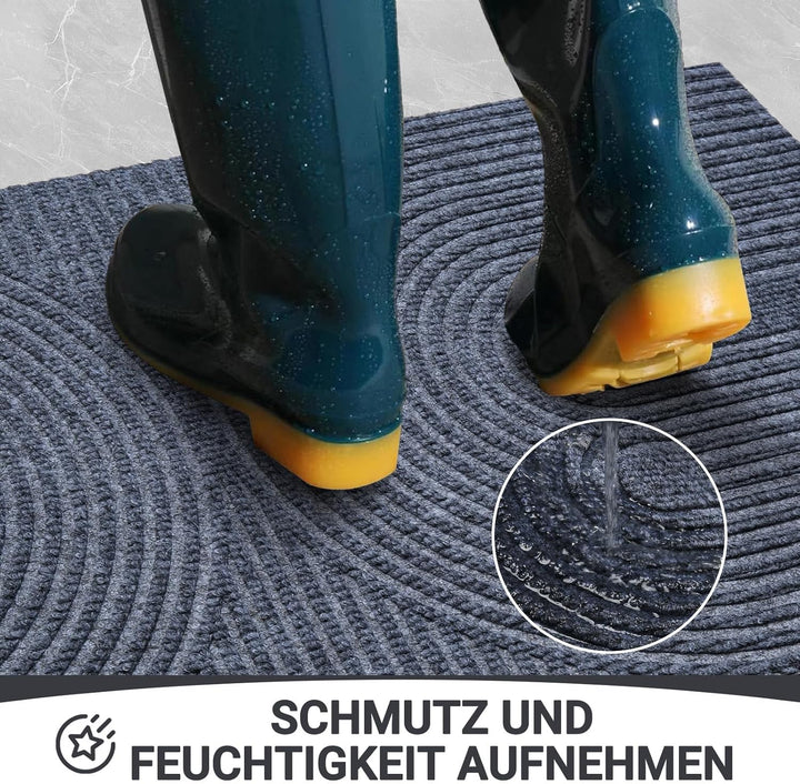Fussmatte 60x90cm, rutschfeste Maschinenwaschbare Schmutzfangmatte, Teppich Wohnzimmer Innen und Aus