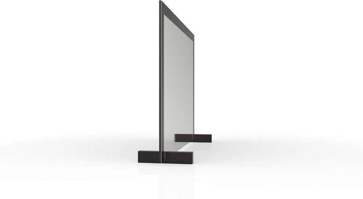 ALLboards Spuckschutz 90x60cm Schwarzer Rahmen, gehärtetes Glas 4mm, Antibakteriell & Virenschutz, H