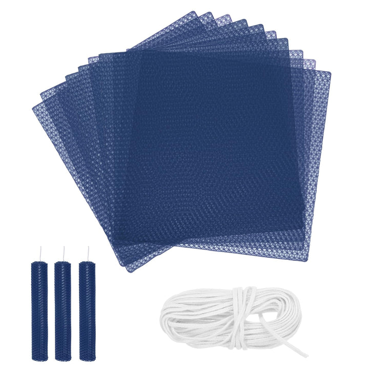 QUARKZMAN Bienenwachs Kerzen Bastelset 8x8 Zoll 10 Stück Blaue Bienenwachs Kerzenplatten Mit 1 Stück