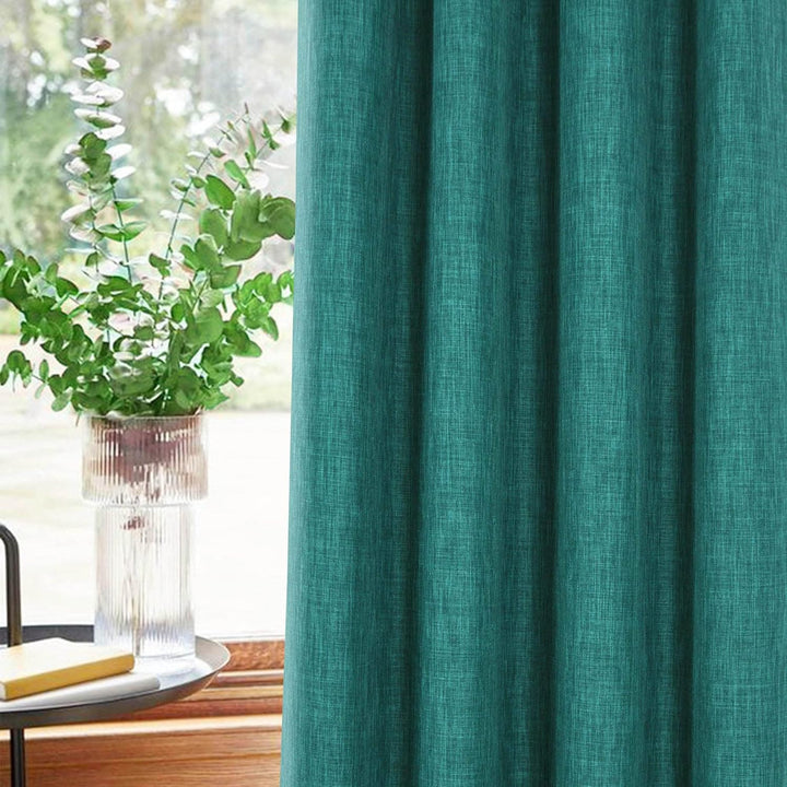 always4u Vorhang Blickdicht 100% mit Ösen, Elegente Gardinen Wohnzimmer Modern Abdunkelnde Vorhänge