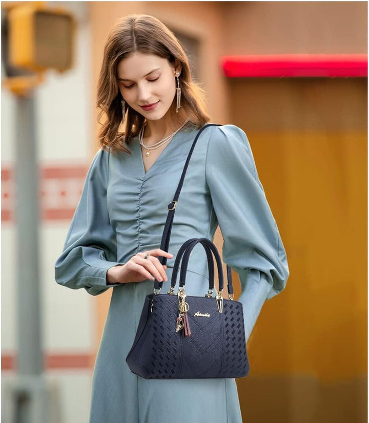 ALARION Damen Geldbörsen und Handtaschen Schultertasche Damen Designer Satchel Messenger Tote Bag Bl