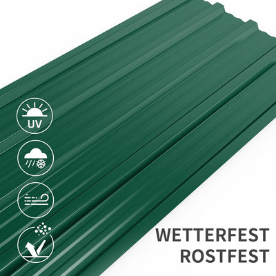 Mondeer Set of 14 Metal Trapezoidal Sheet, Corrugated Sheet for Roof, Roof Sheets, Trapezoidal Sheet