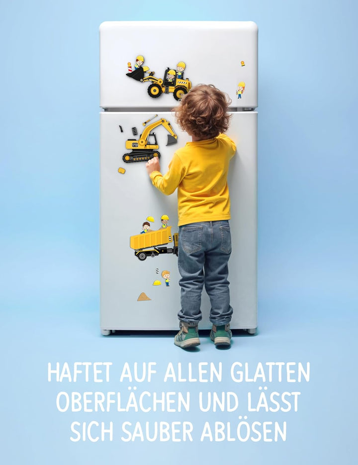 Baustelle - Das erste Stickerbuch für Kinder zum Tüfteln, Bauen & Kombinieren - Wiederverwendbares S