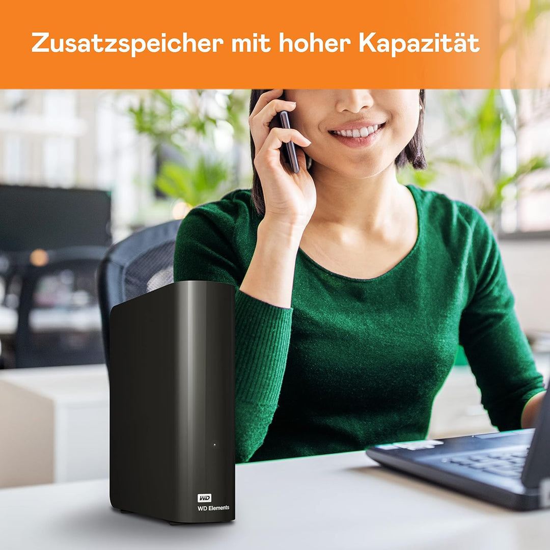 WD Elements Desktop-Speicher 4 TB (Desktop-Speicher USB 3.0-kompatibel, Zusatzspeicher für Fotos, Mu