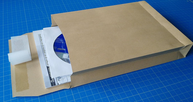 250 Faltentaschen Versandtaschen DIN B5 176 x 250 x 40 mm braun 120 g/m²