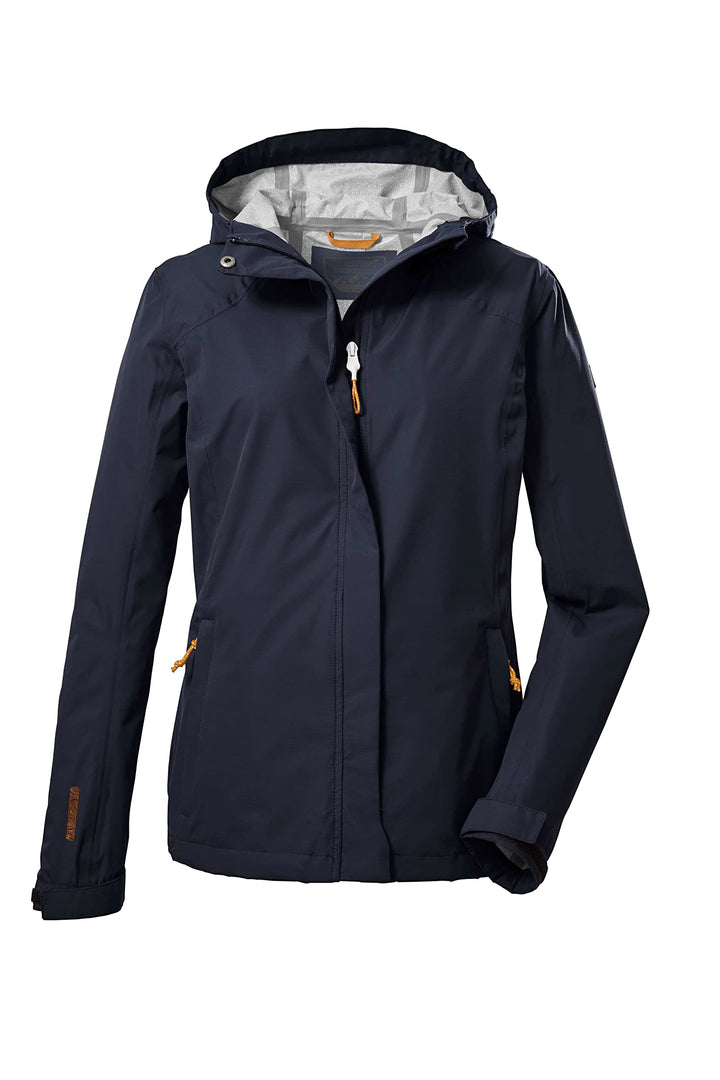 Killtec Damen Kos 49 Wmn Jckt 2 1/2 Lagen Funktionsjacke/Outdoorjacke mit Kapuze, packbar 38 dunkeln