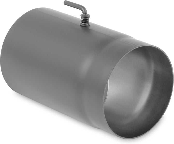 Ø 150mm - Ofenrohr 25cm mit Drosselklappe gussgrau - 2 mm Stahlblech - bis 600°C - Senotherm-Beschic