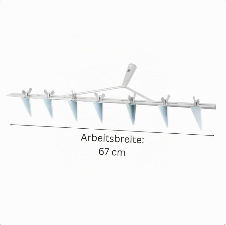 Rekord Rillenzieher (Stahl, pulverbeschichtet) ohne Stiel, 7 verstellbaren Scharen, Arbeitsbreite: c