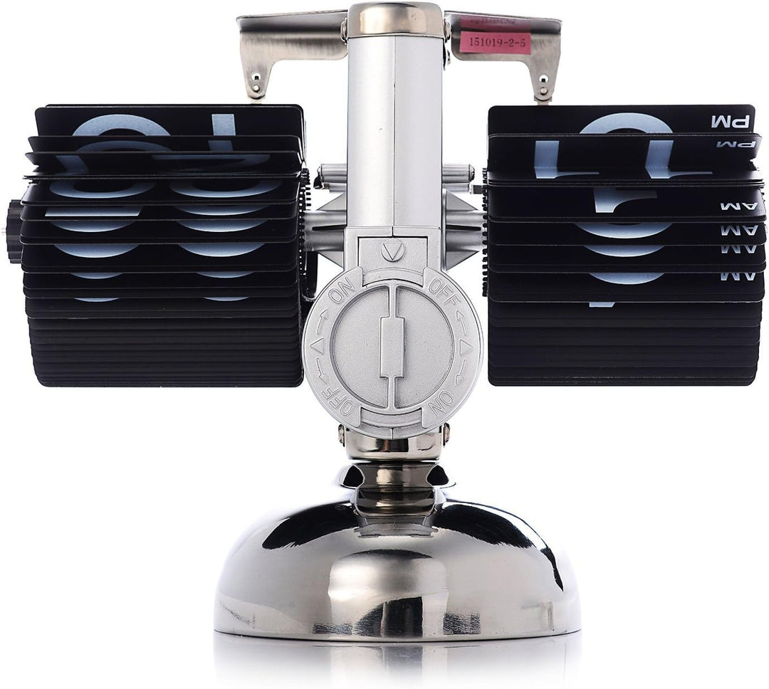 Aoonar Digitale Flip-Down-Uhr, Digital Retro Tischuhren Edelstahl Minimalistische Mechanische Auto F