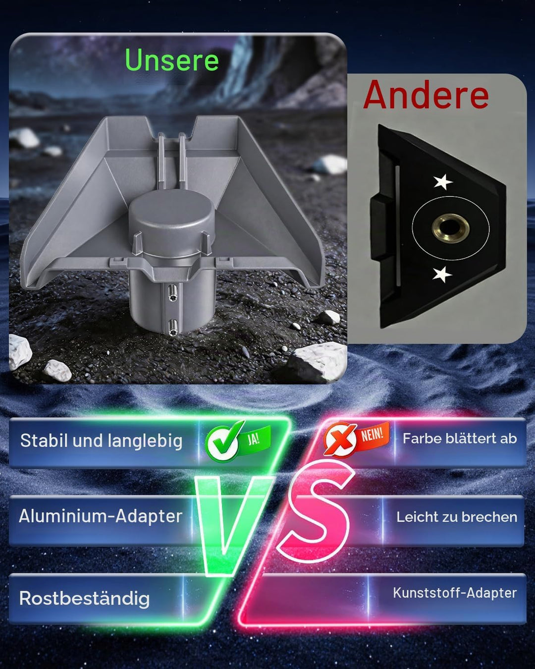 Starlink Standard Gen 3/4/4X Rohradapterhalterung, sicheres Stangenmontage-Set für Dach-, Wohnmobil-