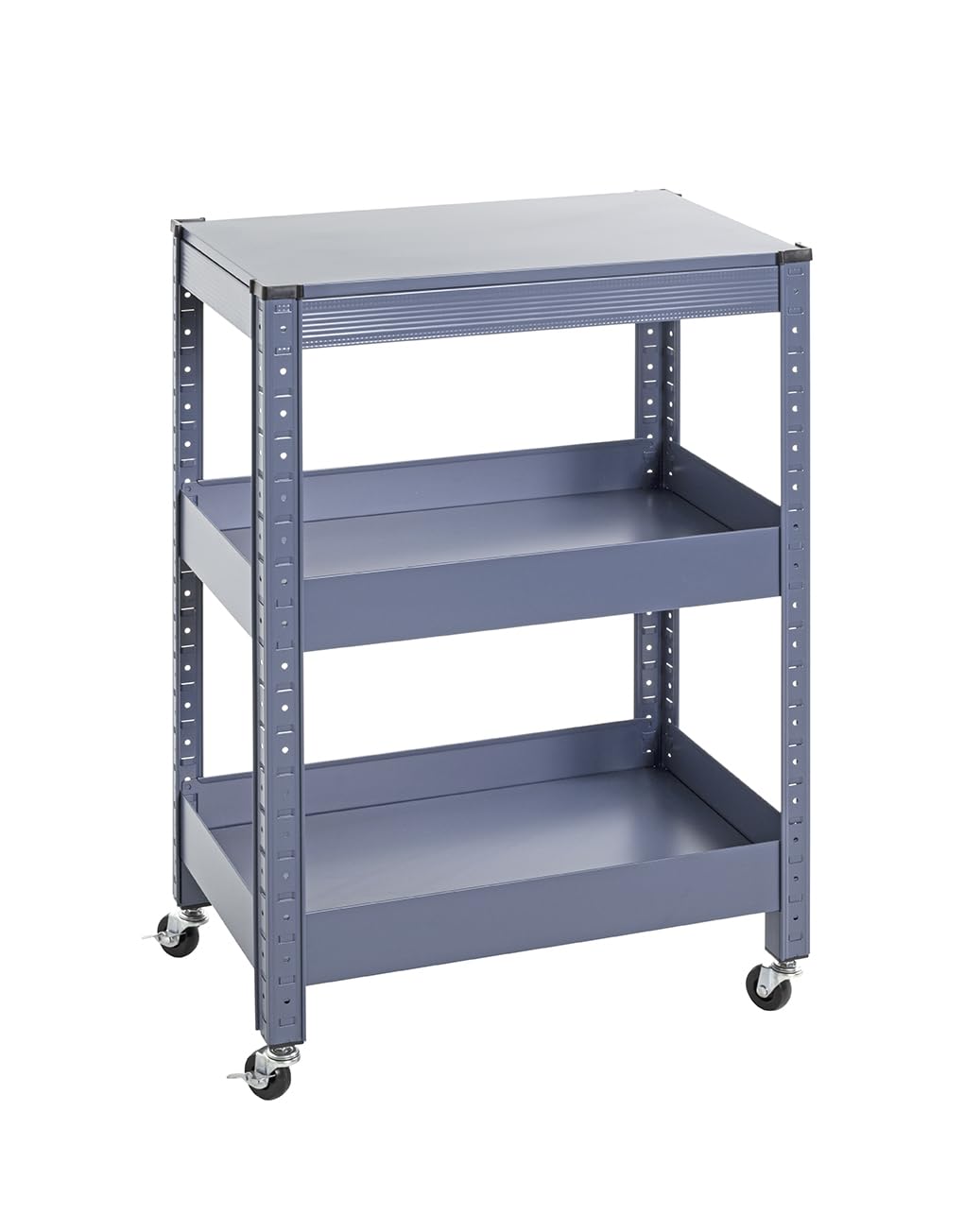 HAKU Möbel Servierwagen, blau, Metall - Masse: B 50 x H 75 x T 32 cm, Style: Modern, Blau