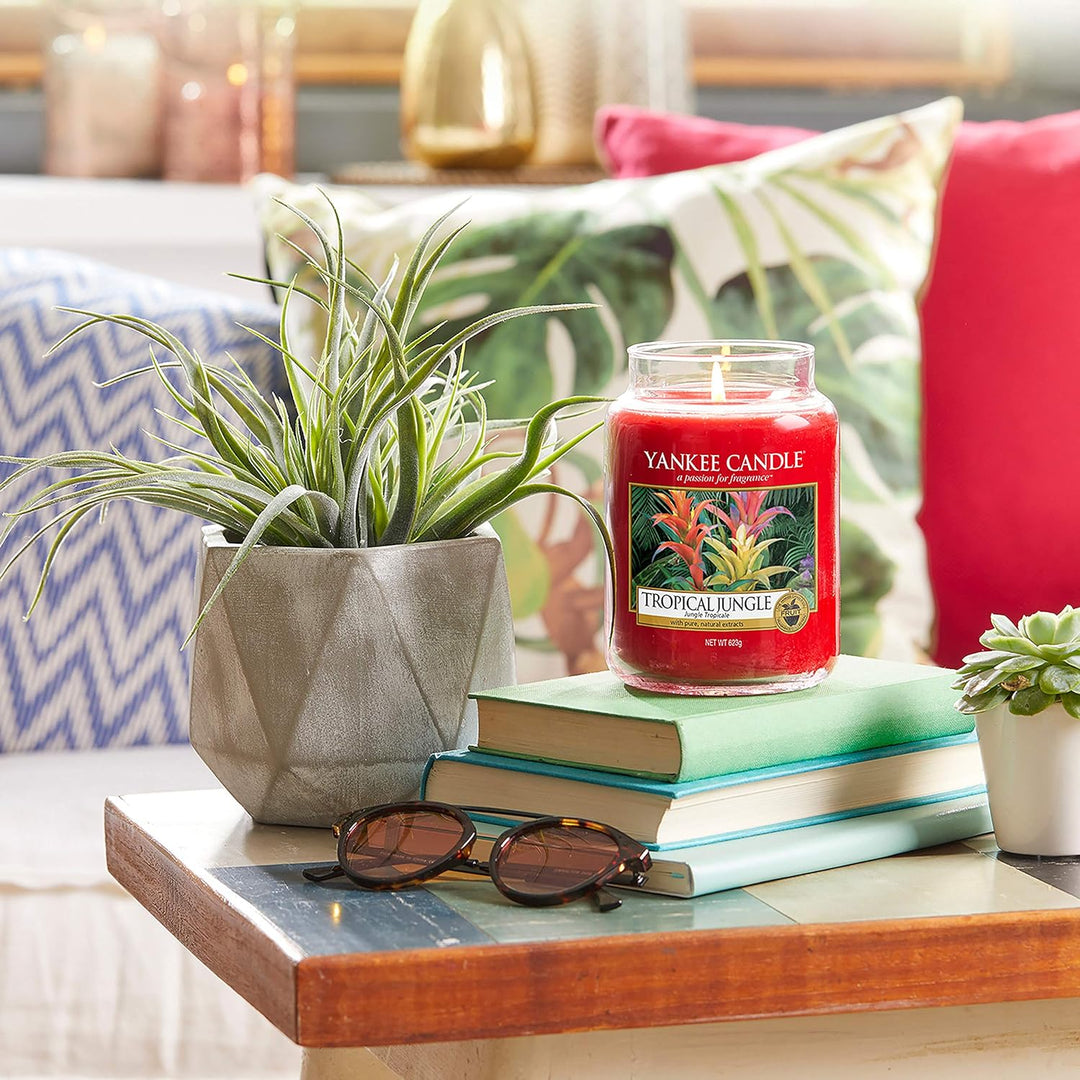 Yankee Candle Duftkerze im Glas (gross) | Tropical Jungle | Brenndauer bis zu 150 Stunden