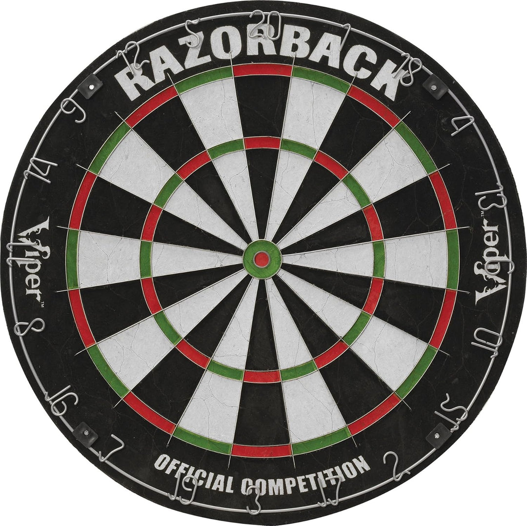 Viper Razorback Spitze aus Sisal/Bristle Dartscheibe mit frei von Klammern sind Spider