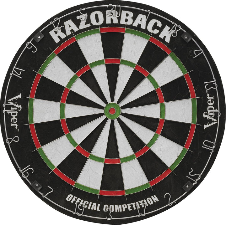 Viper Razorback Spitze aus Sisal/Bristle Dartscheibe mit frei von Klammern sind Spider