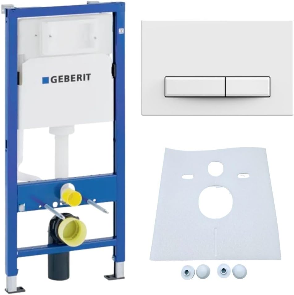 HGMBAD Geberit Duofix Spülkasten Drückerplatte Betätigungsplatte weiss Schallschutz