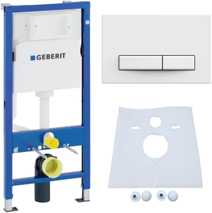HGMBAD Geberit Duofix Spülkasten Drückerplatte Betätigungsplatte weiss Schallschutz