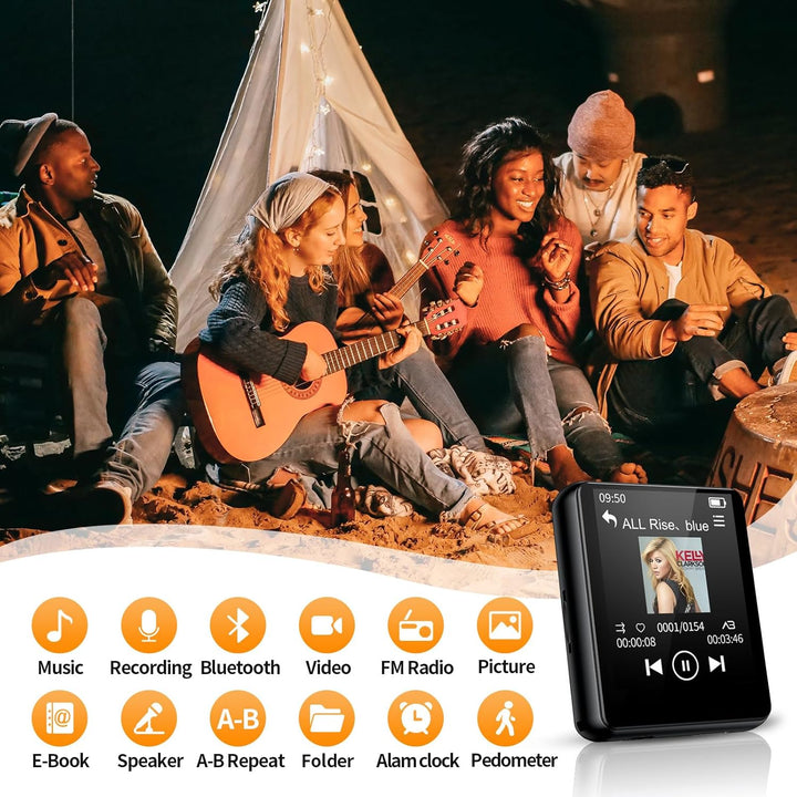 PINHUI 64GB MP3 Player Bluetooth 5.3, Touchscreen, tragbarer Kinder-Musikplayer mit Lautsprecher, UK