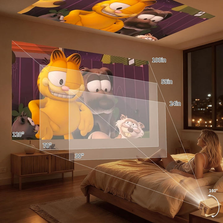 YOTON Mini-Projektor – 1080P Full HD unterstützter tragbarer Projektor Y3, Geschenk für Kinder, Hand
