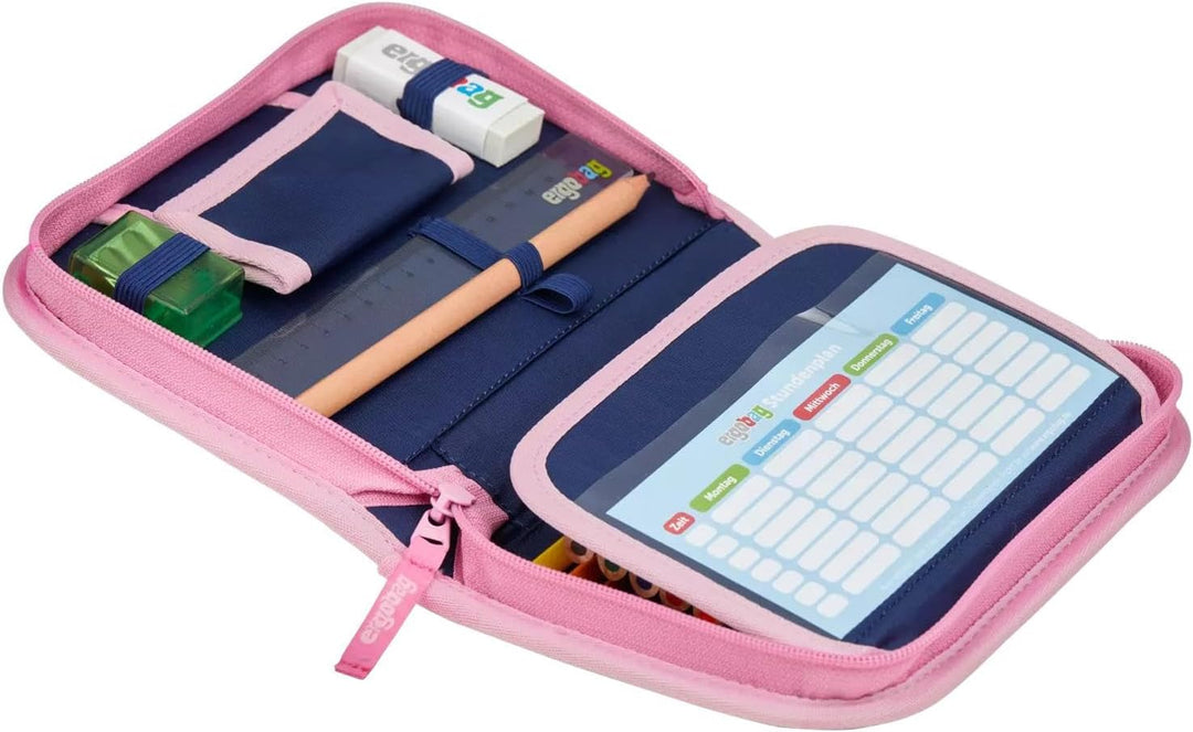 ergobag Federmäppchen Set 22-teilig, Lyra Buntstifte, Stundenplan-Fach, Kleingeld Fach, Lineal Wolke